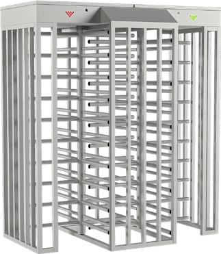 Full Height Turnstile 4 Handles Double Round Profile
